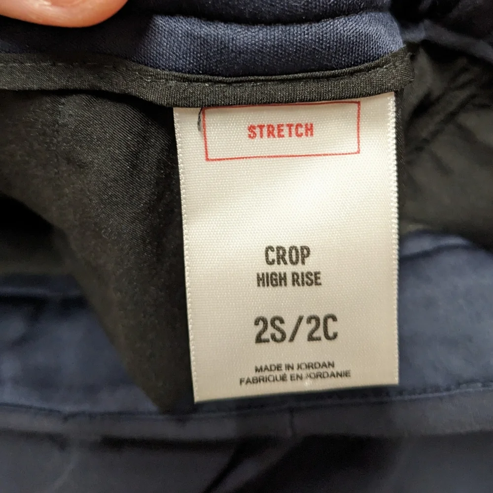 Express Navy Blue Crop High Rise Dress Pants - Picture 10 of 12